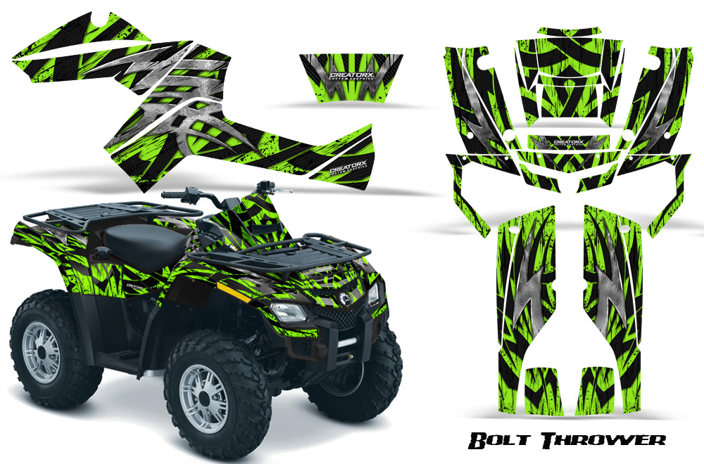 Can-Am Outlander 800 Graphics Kit Bolt Thrower Green